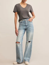 Load image into Gallery viewer, Weekdays V-Neck Tee - Washed Grey
