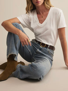 Weekdays V-Neck Tee - White