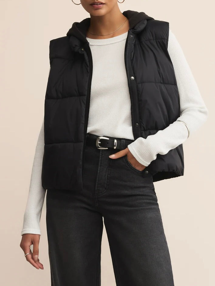Essential Puffer Vest - Black