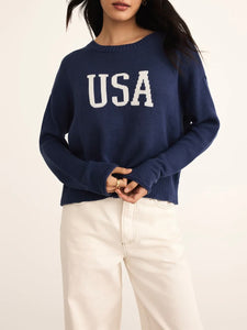 USA Sweater - Yacht Blue
