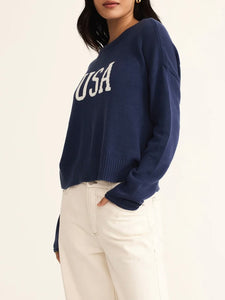 USA Sweater - Yacht Blue