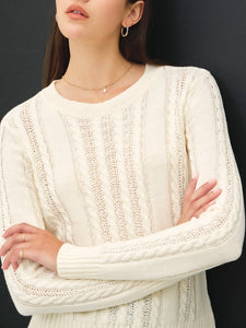 Classic Cable Sweater - Ivory