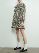 Load image into Gallery viewer, Twill Babydoll Dress - Leopard
