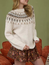 Load image into Gallery viewer, Fair Isle Crewneck Sweater - Ivory Multi
