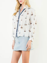Load image into Gallery viewer, Long Sleeve Sailboat Button Down - Cream
