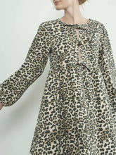 Load image into Gallery viewer, Twill Babydoll Dress - Leopard

