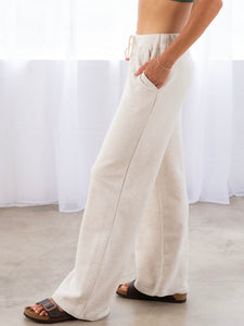 French Terry Wide Pant - Shell
