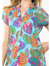 Load image into Gallery viewer, Shell Print Button-down Dress - Light Blue
