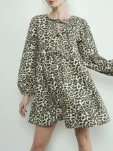 Load image into Gallery viewer, Twill Babydoll Dress - Leopard
