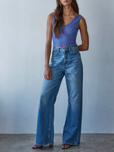 Load image into Gallery viewer, Reversible Crop Tank - Blue Jewel
