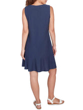 Load image into Gallery viewer, Sleeveless Swiss Dot Dress - Navy
