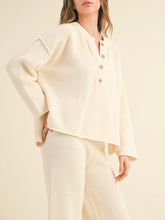 Load image into Gallery viewer, Waffle Knit Sweater - Ivory
