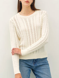 Classic Cable Sweater - Ivory