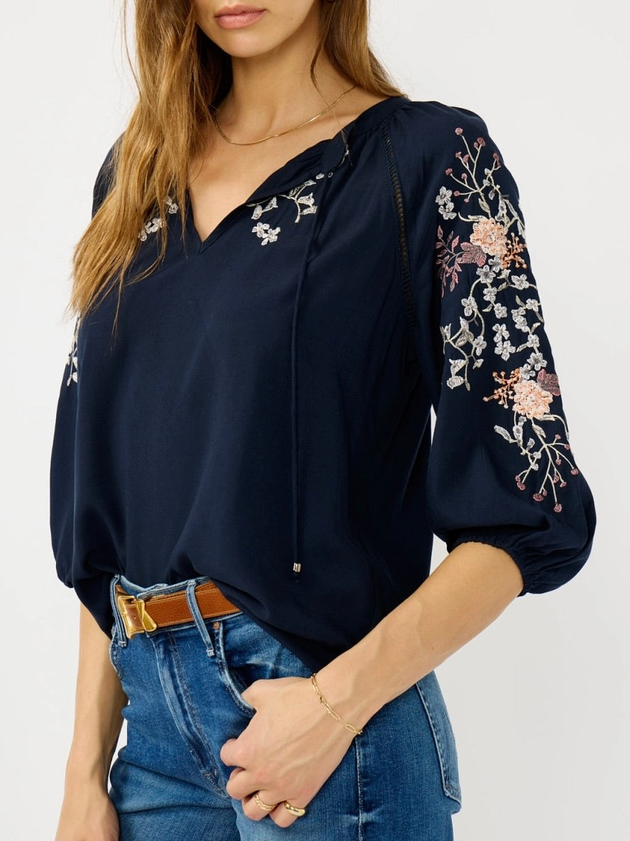 Embroidery & Lace Blouse - Eclipse
