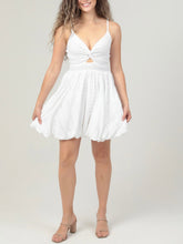 Load image into Gallery viewer, Eyelet Bubble Dress - White
