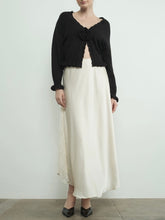 Load image into Gallery viewer, Ruffle Flower Cardigan - Black
