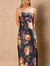 Load image into Gallery viewer, Strapless Floral Maxi Dress - Nightfall
