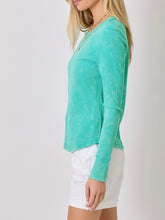 Load image into Gallery viewer, Washed Rib Tee - Sea

