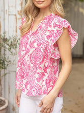 Load image into Gallery viewer, Paisley Print Top - Pink
