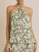 Load image into Gallery viewer, Pleated Halter Top - Sage

