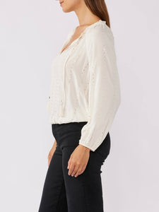 Tassel Sequin Blouse - Ivory