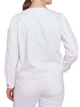 Load image into Gallery viewer, Soutache Embroidered Denim Jacket - White
