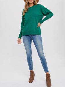 Classic Crew Neck Sweater - Green