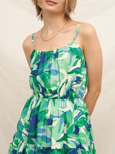 Load image into Gallery viewer, Open Back Mini Dress - Green Multi
