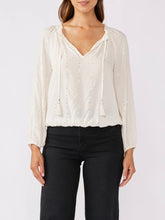 Load image into Gallery viewer, Tassel Sequin Blouse - Ivory
