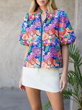 Load image into Gallery viewer, Smocked Collar Top - Multi
