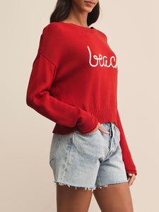 Beach Sweater - Cabana Red