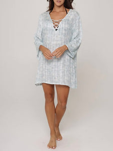 Lace Up Tunic / CU - Lagoon FINAL SALE