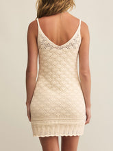 Load image into Gallery viewer, Charmer Crochet Mini Dress - Sea Salt
