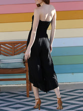 Load image into Gallery viewer, Smocked Strapless Jumpsuit - Black
