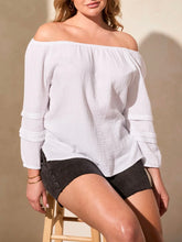 Load image into Gallery viewer, On/Off Shoulder Gauze Top - White
