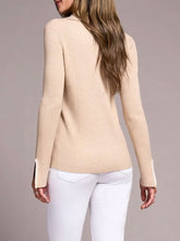 Load image into Gallery viewer, Rib Polo Sweater - Latte
