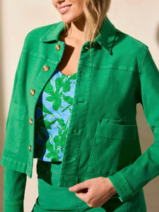 Short Button Jacket - Kelly Green