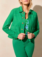 Load image into Gallery viewer, Short Button Jacket - Kelly Green
