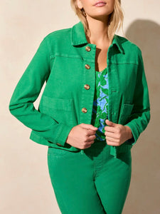 Short Button Jacket - Kelly Green