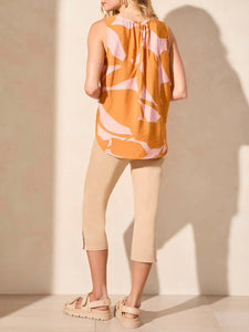 Printed Tank - Orange/Pink