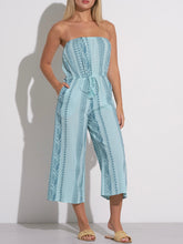 Load image into Gallery viewer, Cropped Strapless Jumpsuit - Blue
