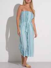 Load image into Gallery viewer, Cropped Strapless Jumpsuit - Blue
