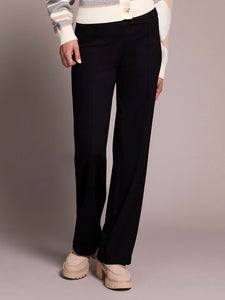 Ponte Pintuck Pant - Black