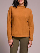 Load image into Gallery viewer, Textured Funnel Neck Top - Bran
