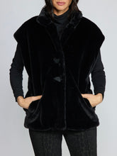 Load image into Gallery viewer, Stellar Faux Fur Vest - Black
