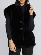 Load image into Gallery viewer, Stellar Faux Fur Vest - Black
