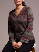 Load image into Gallery viewer, Ombre V-Neck Sweater - Multi
