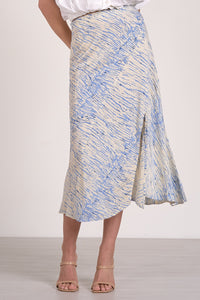 Bias Midi Skirt - Blue Sahara