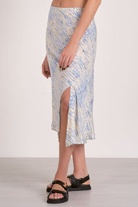 Bias Midi Skirt - Blue Sahara