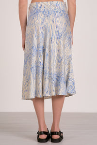 Bias Midi Skirt - Blue Sahara